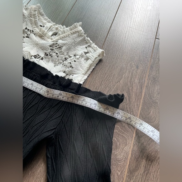 The Kooples lace collar compression knit romantic cold shoulder mini dress - Picture 9 of 16